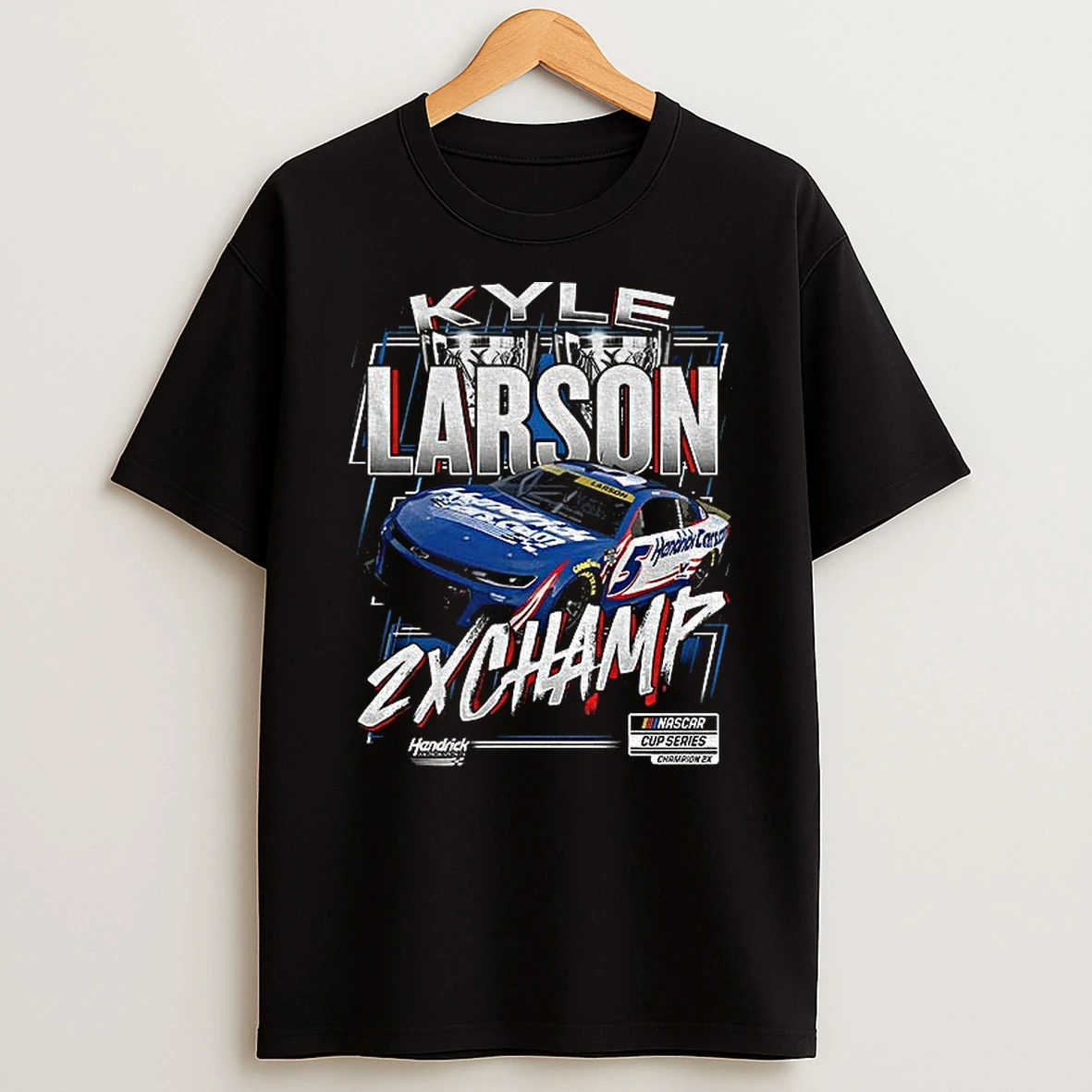 Kyle Larson Hendrick Motorsports Two Time Nascar Cup Series Champion Trophy 2025 Tshirt Hoodie