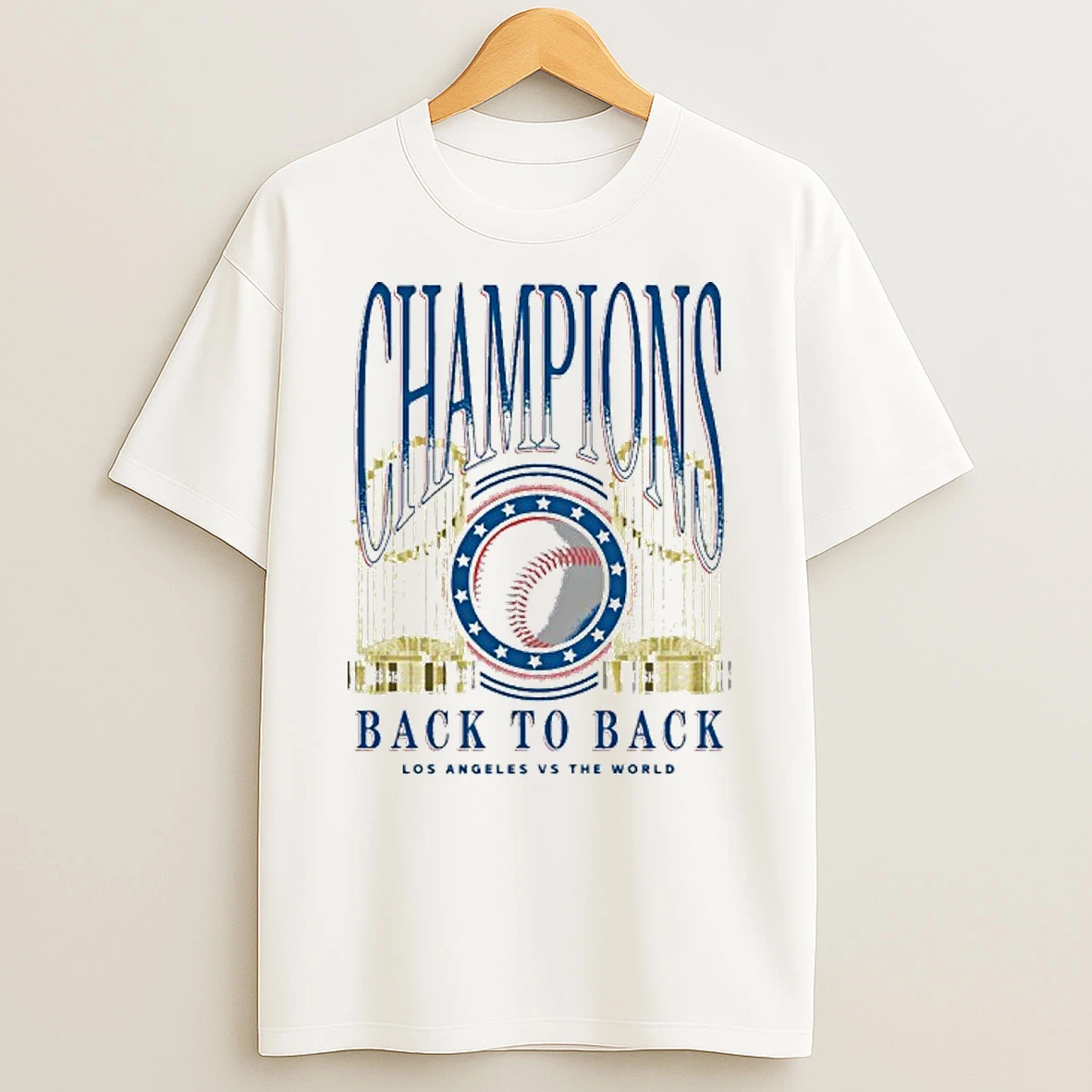 La Dodgers Back To Back Champions Trophies Tshirt Hoodie