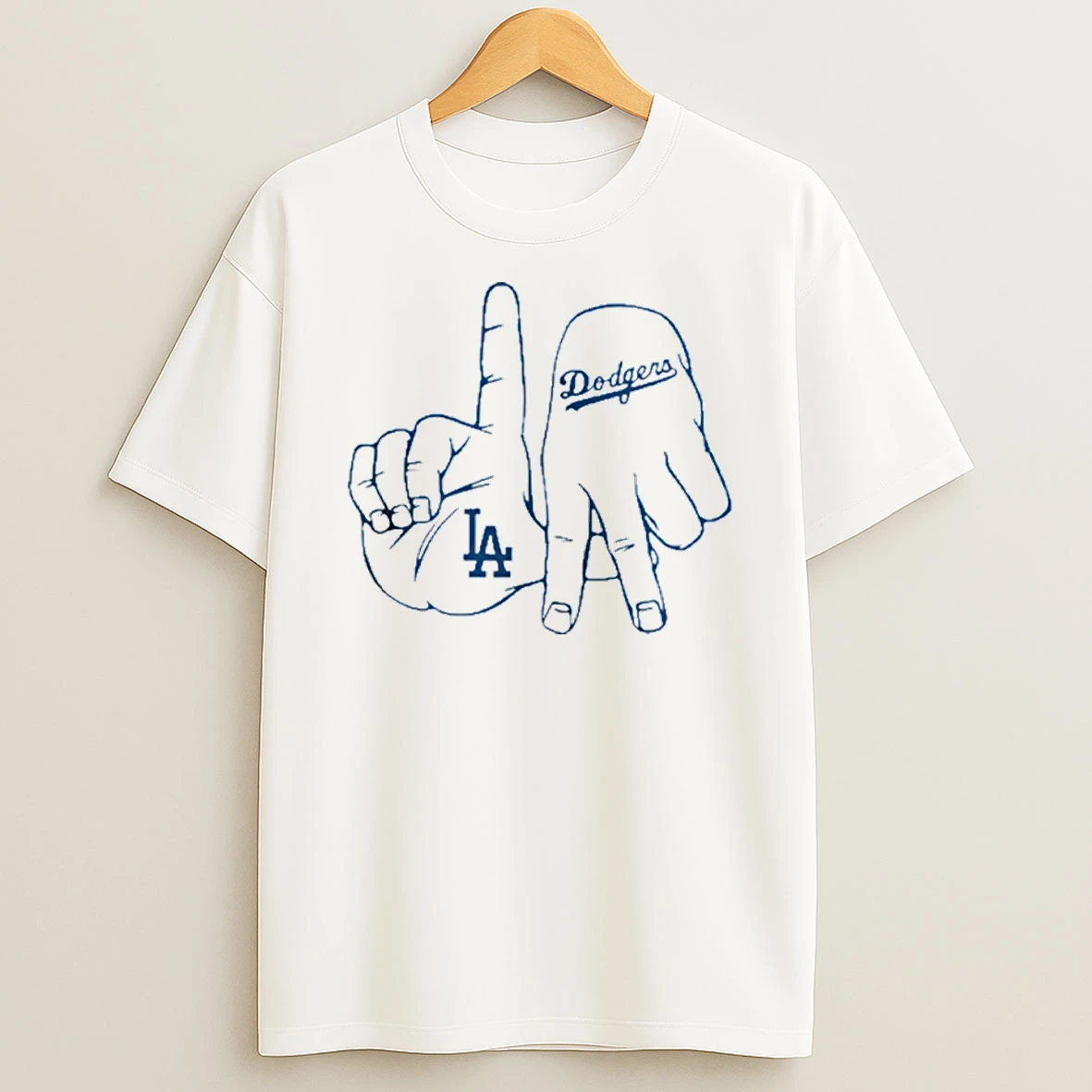La Dodgers Hand Sign Tshirt Hoodie