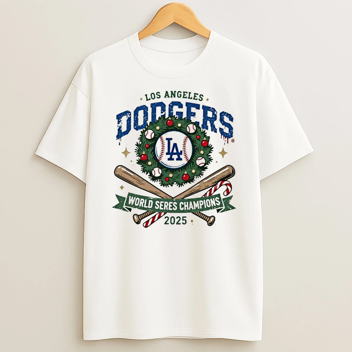 La Dodgers World Series Champions 2025 Christmas Tshirt Hoodie