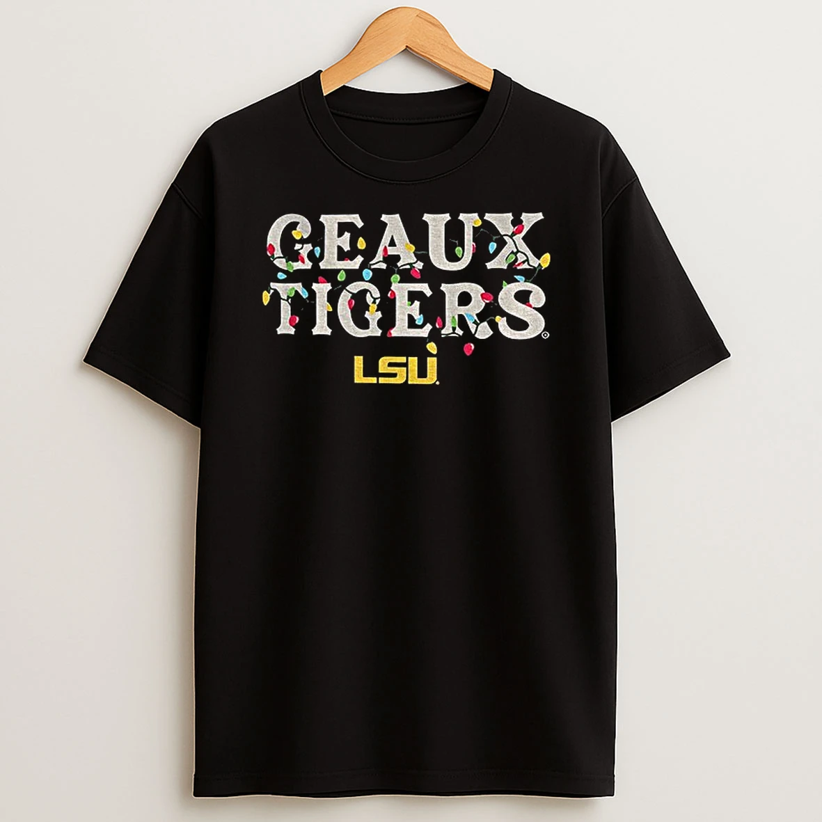 Lsu Tigers Geaux Tigers Christmas Light Merry Christmas 2025 Tshirt Hoodie