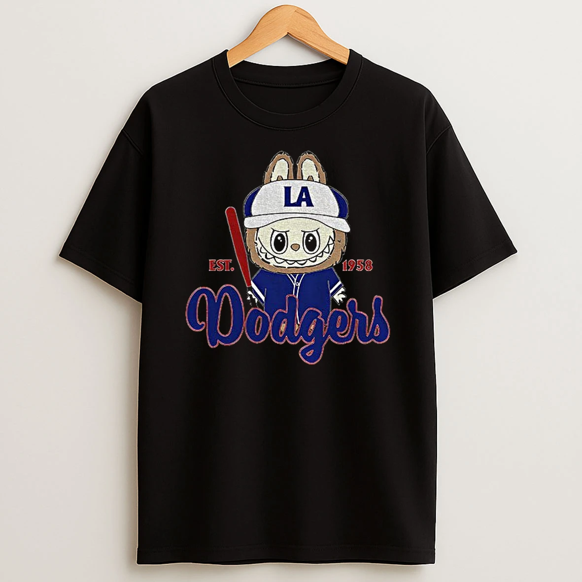 Labubu Los Angeles Dodgers Est 1958 Mlb Baseball World Series Game Day Tshirt Hoodie
