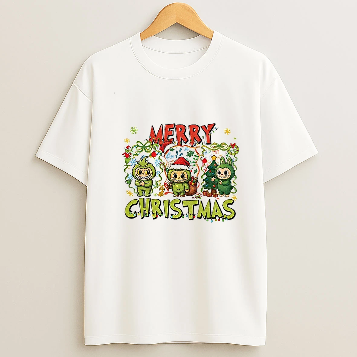 Labubu Monster Merry Christmas Tshirt Hoodie