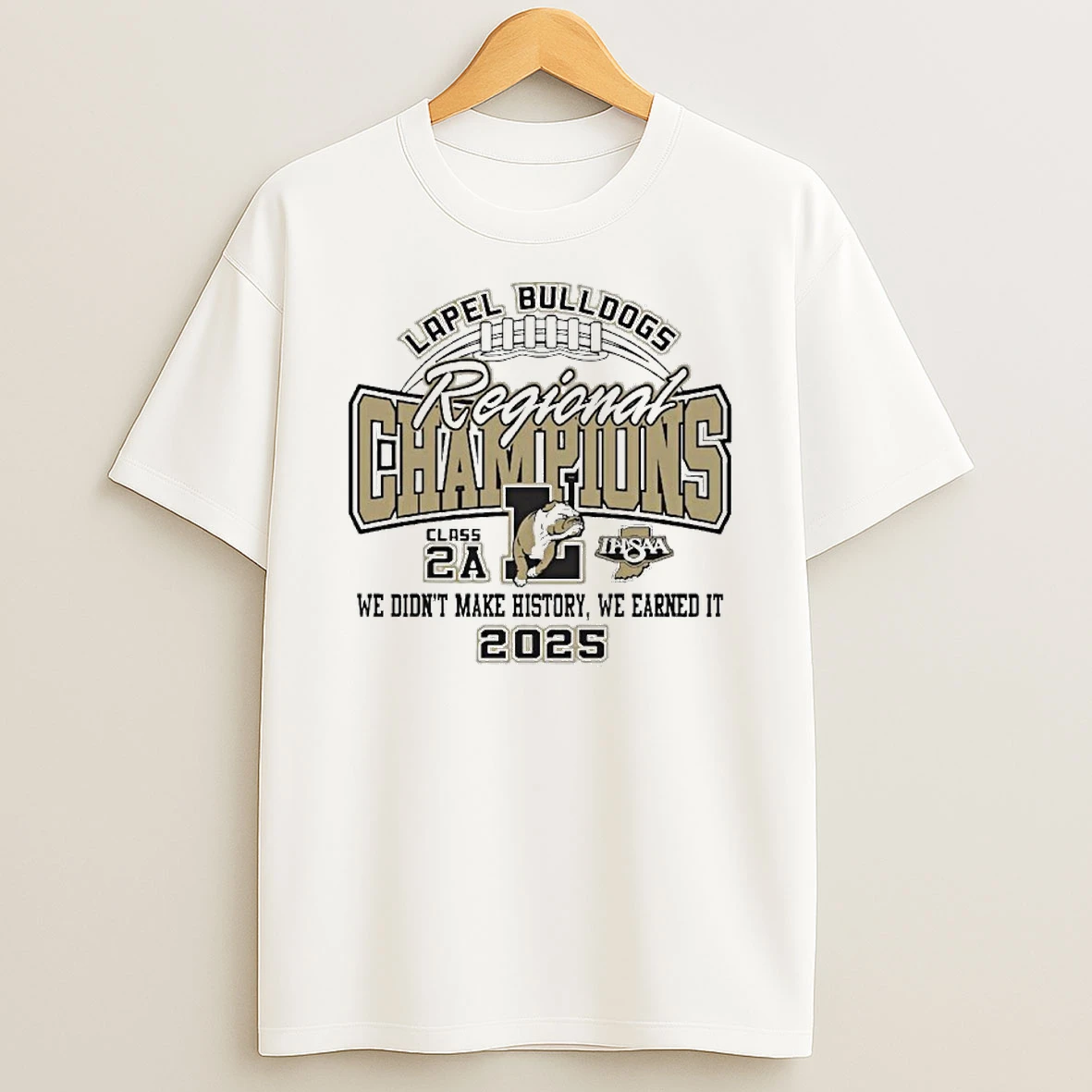 Lapel Bulldogs 2025 Ihsaa Class 2a Regional Champions Tshirt Hoodie