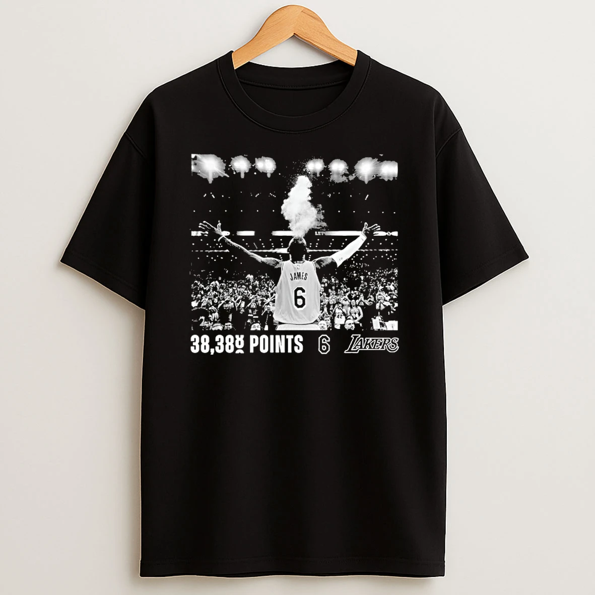 Lebron James Los Angeles Lakers Nba All Time Scoring Record Chalk Throw Tshirt Hoodie
