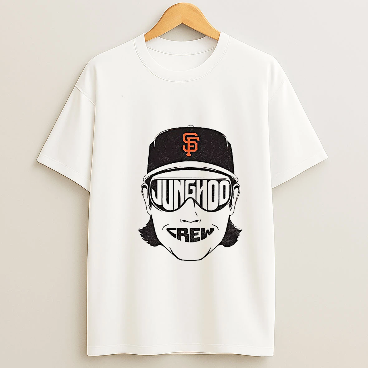 Lee Jung Hoo Big Face San Francisco Giants Mlb Baseball Jung Hoo Crew Tshirt Hoodie