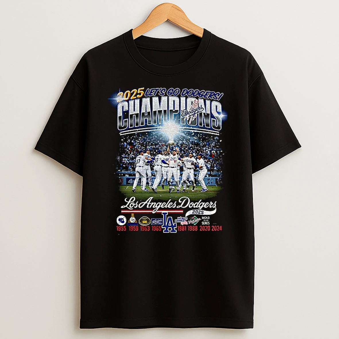 Lets Go Dodgers Champions Los Angeles Dodgers 2025 World Series Baseball Mlb Tshirt Hoodie