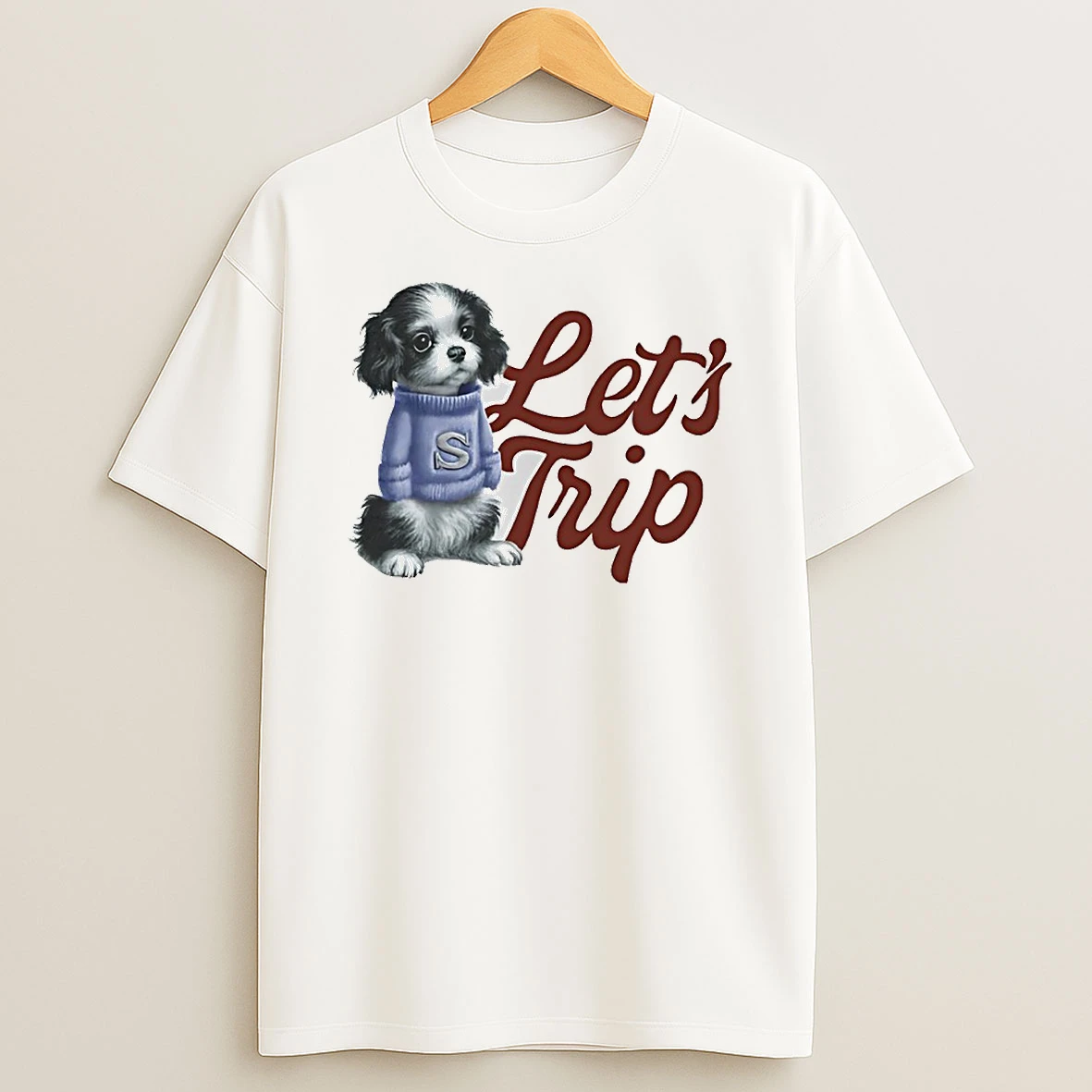 Lets Trip Puppy Circle Tshirt Hoodie
