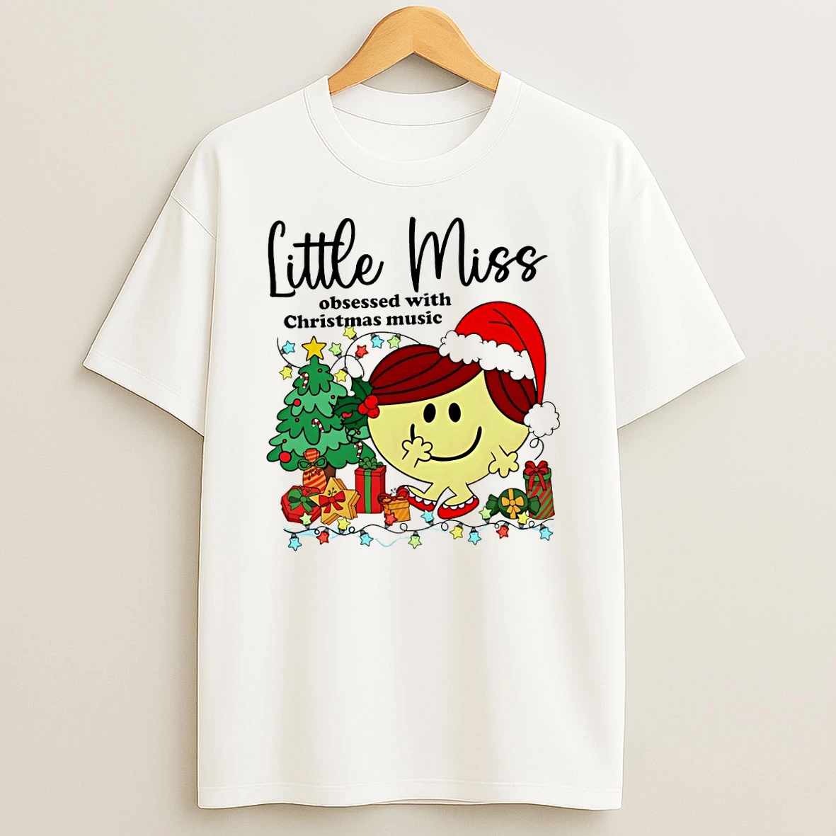 Little Miss Obsessed With Christmas Music Merry Xmas Tshirt Hoodie