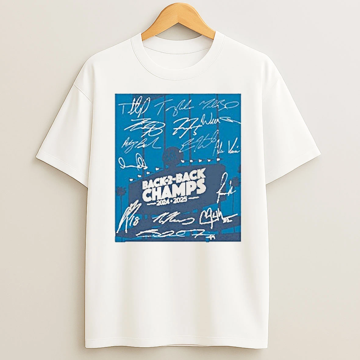 Los Angeles Baseball Back To Back Champs Signature Roster Tshirt Hoodie