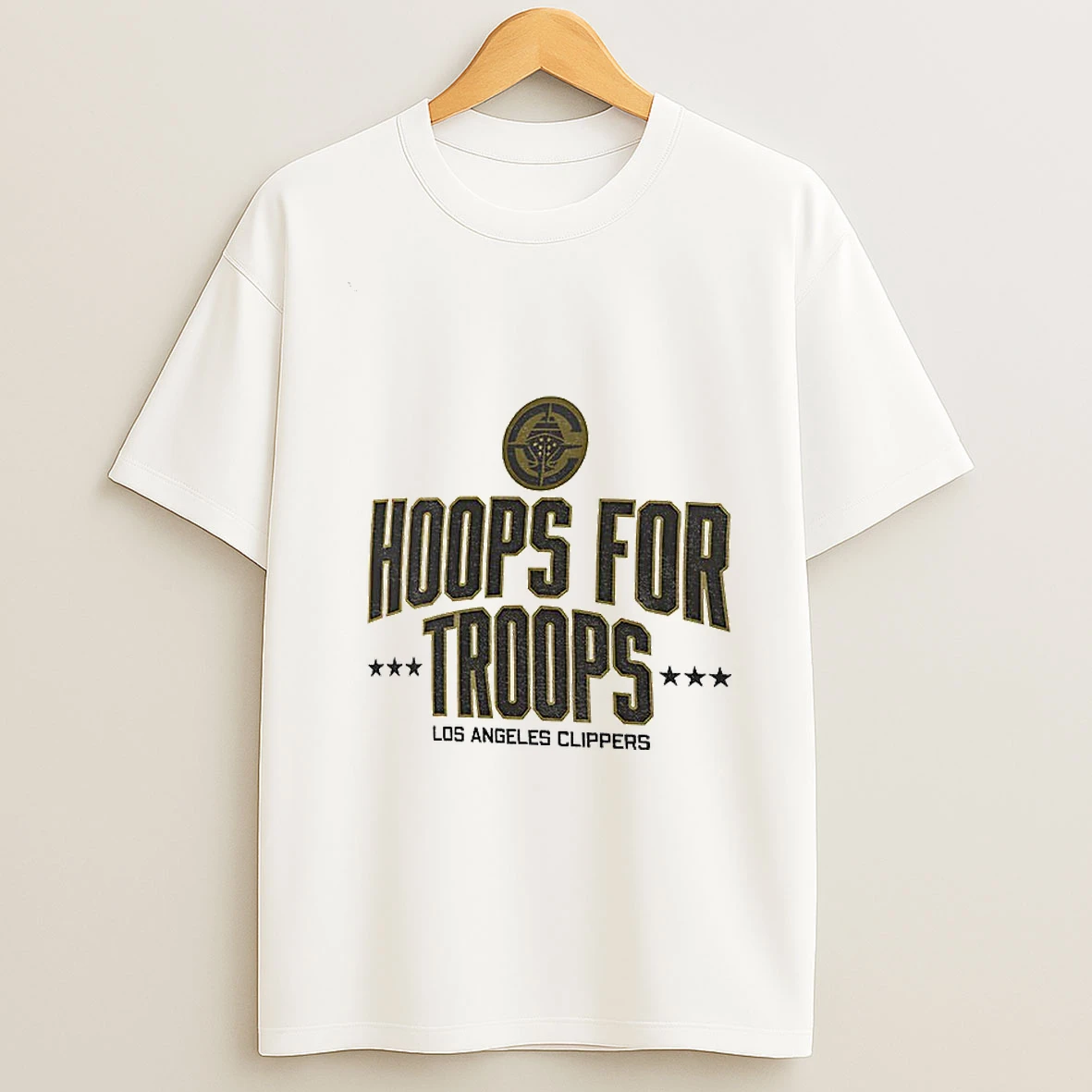 Los Angeles Clippers Basketball Nba Hoops For Troops Logo Tshirt Hoodie