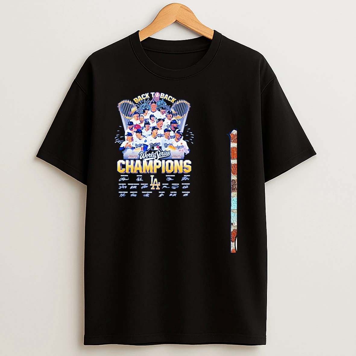 Los Angeles Dodgers 2024 2025 Back To Back World Series Champions Signed Blue Tshirt Hoodie