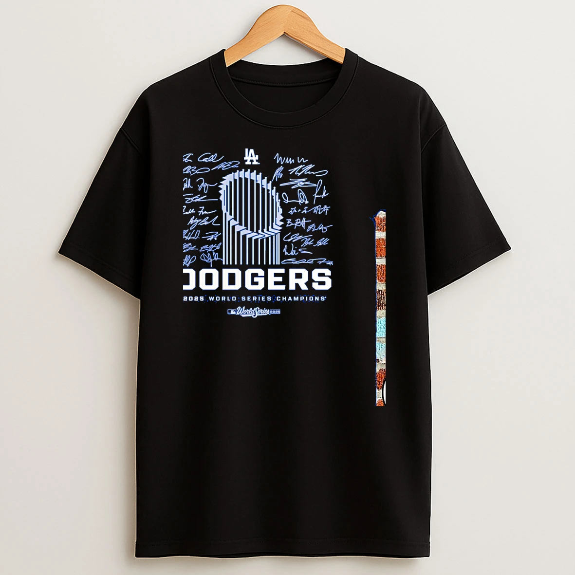 Los Angeles Dodgers 2025 World Series Champions Signature Roster Blue Tshirt Hoodie
