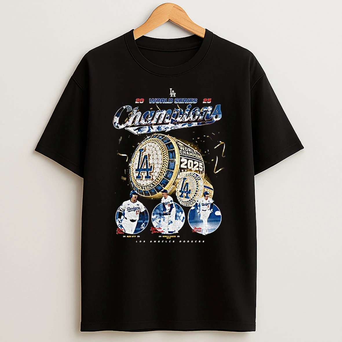 Los Angeles Dodgers 2025 World Series Champions Rings Back To Back Tshirt Hoodie