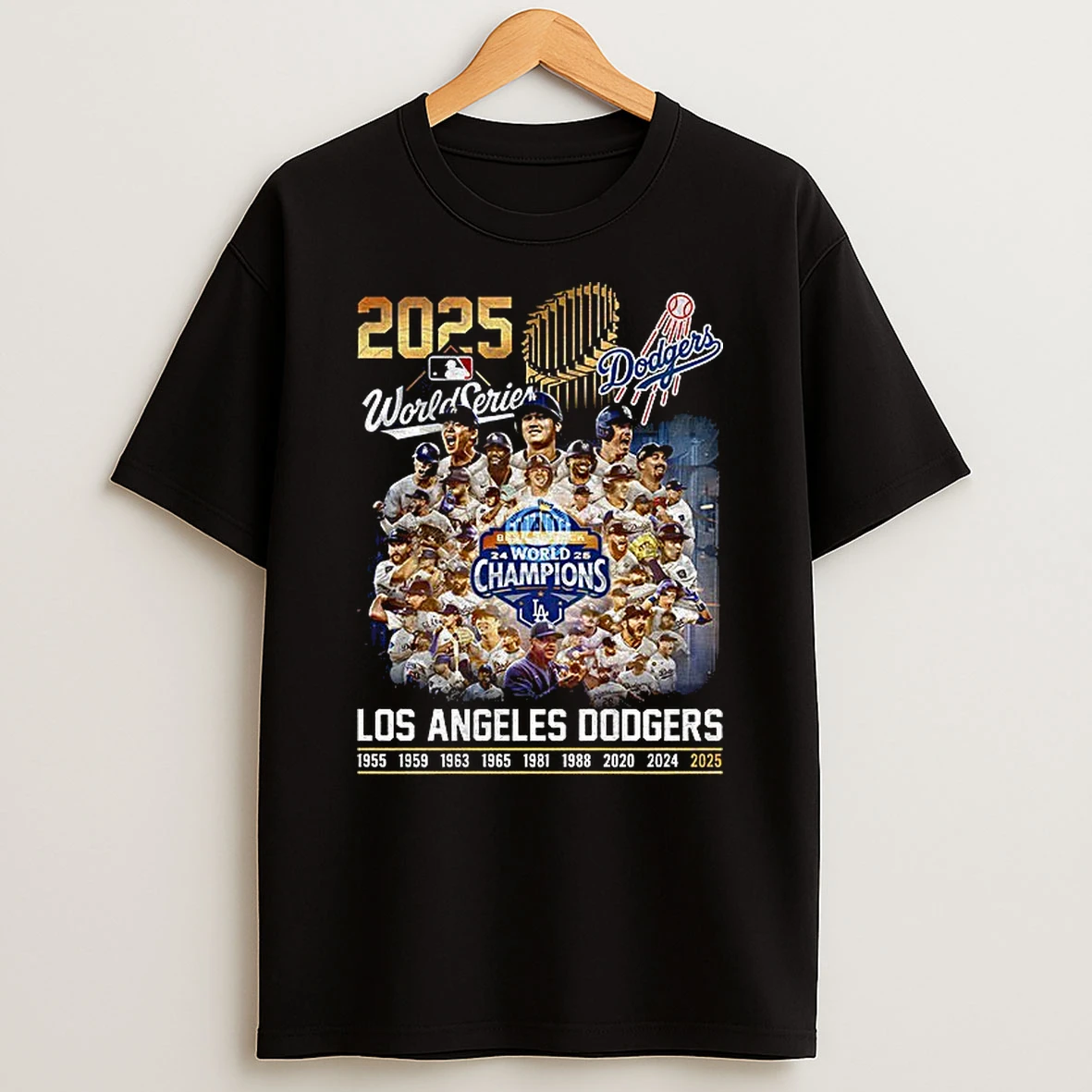 Los Angeles Dodgers 9x World Series 1955 2025 Legend Forevers Tshirt Hoodie