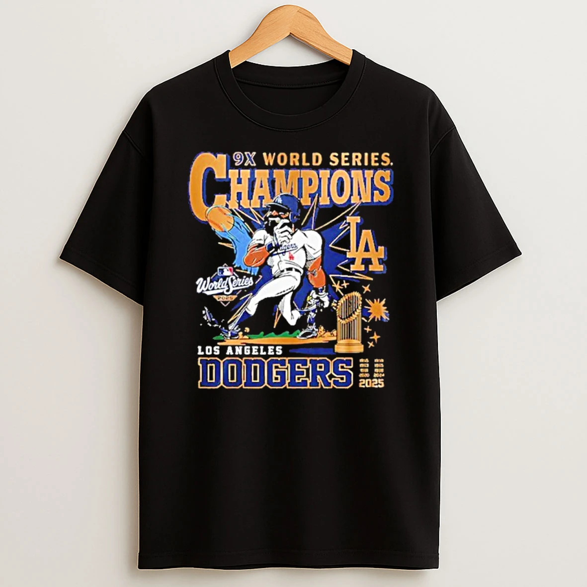 Los Angeles Dodgers 9x World Series 2025 Tshirt Hoodie