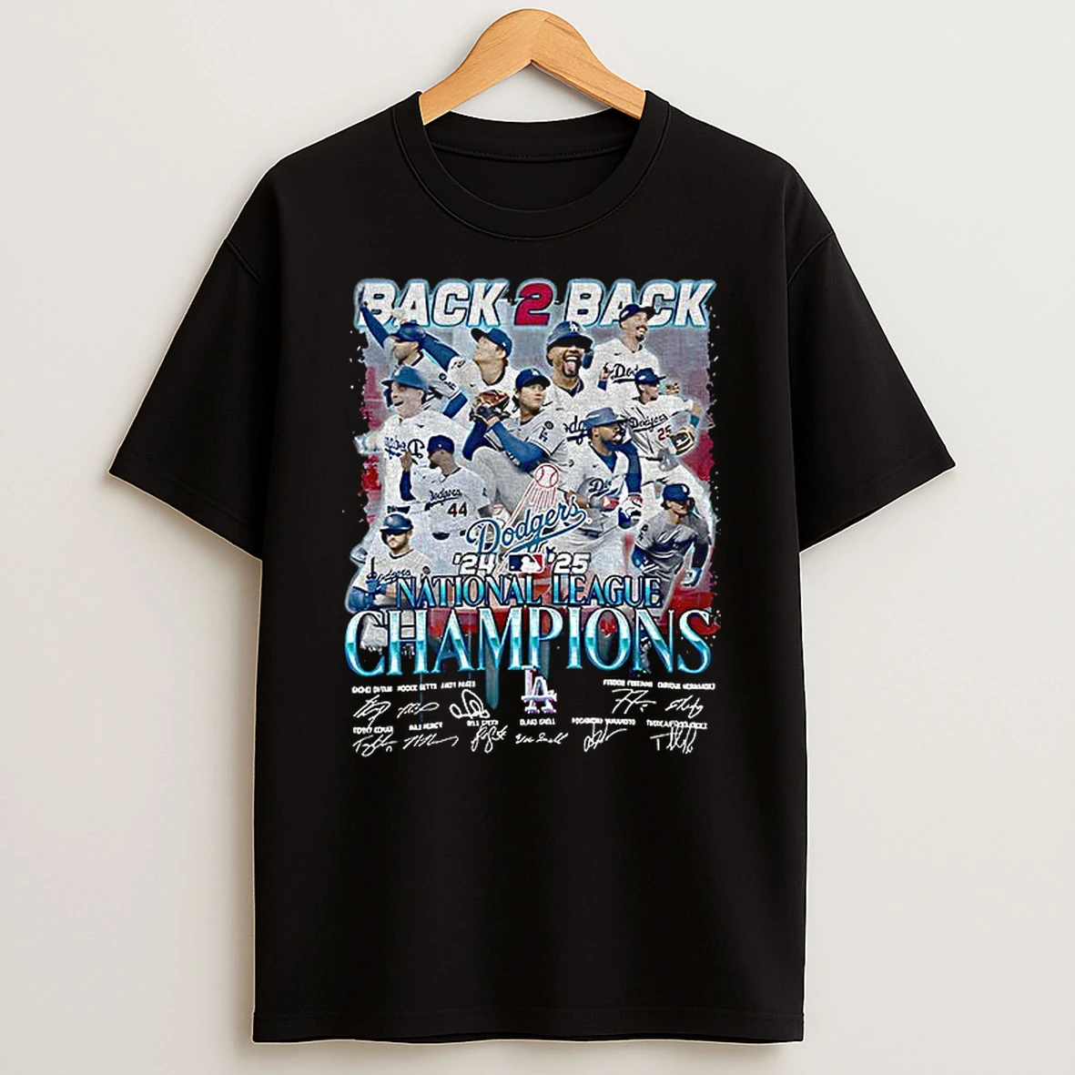 Los Angeles Dodgers Back 2 Back 2025 World Series Champions Legacy Mlb Signatures Tshirt Hoodie