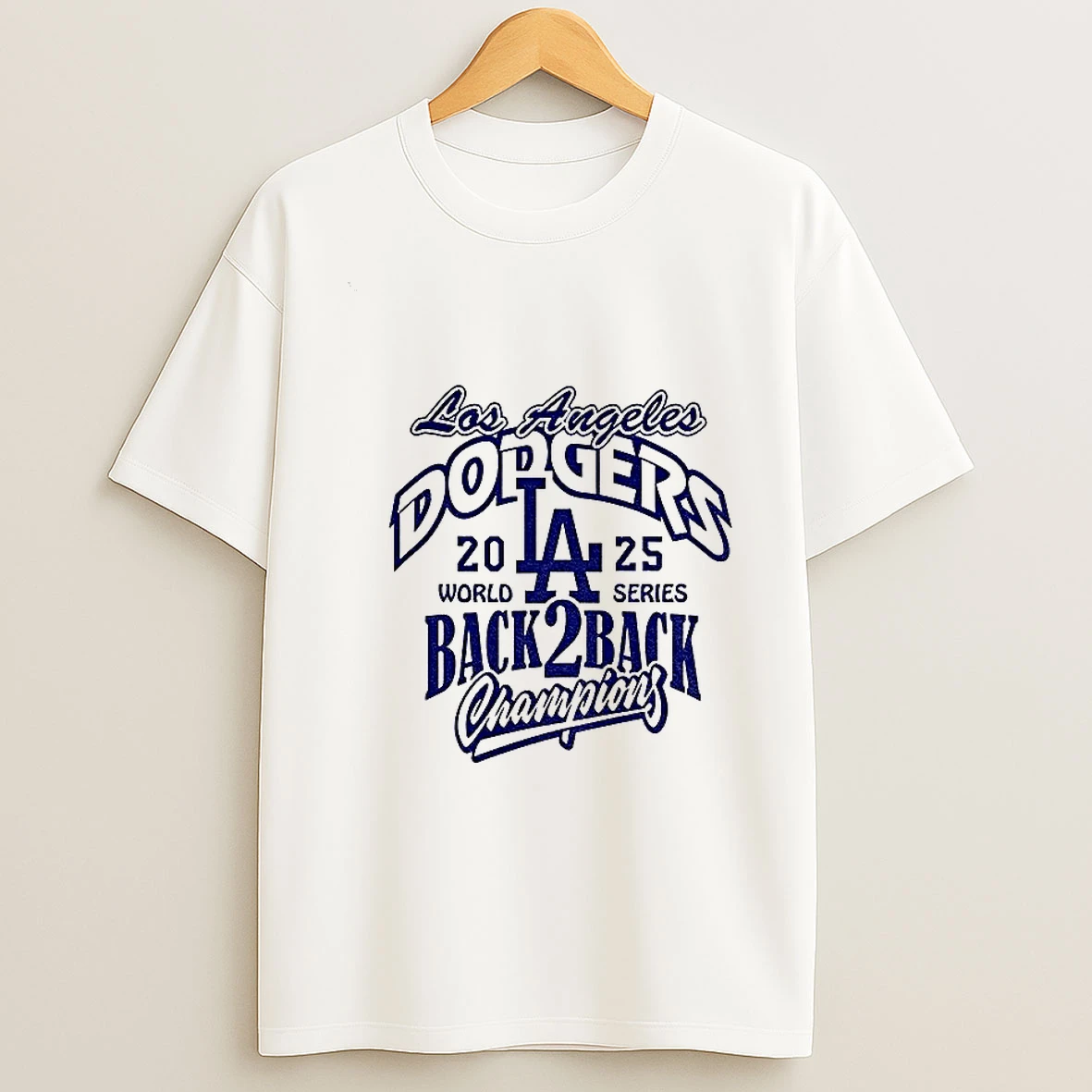 Los Angeles Dodgers Back 2 Back 2025 World Series Champions Mlb Logo Tshirt Hoodie