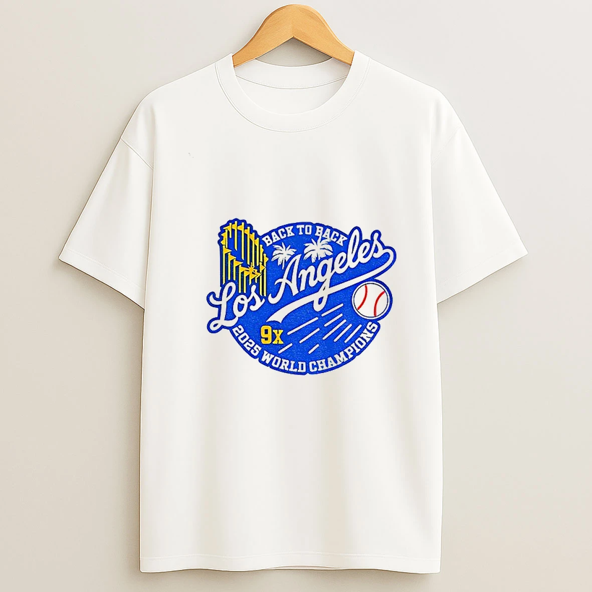 Los Angeles Dodgers Back To Back 9x World Champions 2025 Logo Tshirt Hoodie