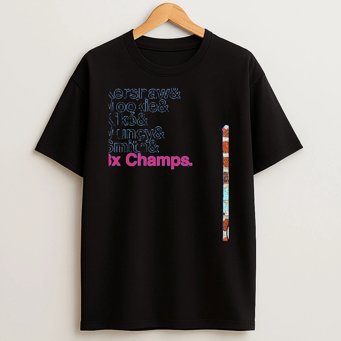 Los Angeles Dodgers Baseball Ampersand 3x Champs Kershaw Mookie Kike Muncy Smith Blue Tshirt Hoodie
