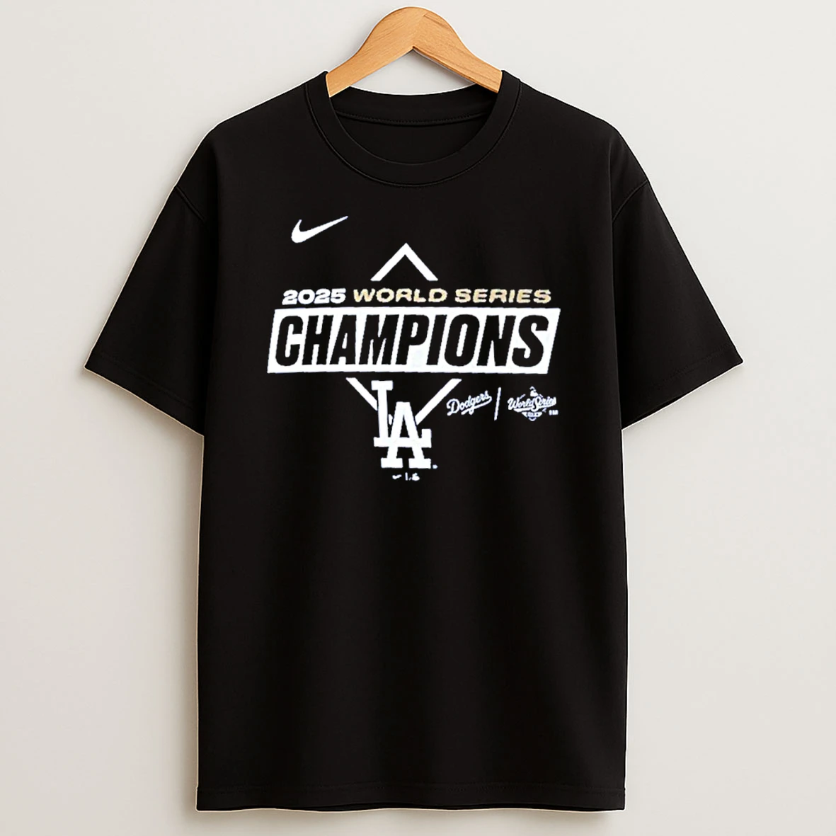 Los Angeles Dodgers Nike 2025 World Series Champions Team Logo Tshirt Hoodie