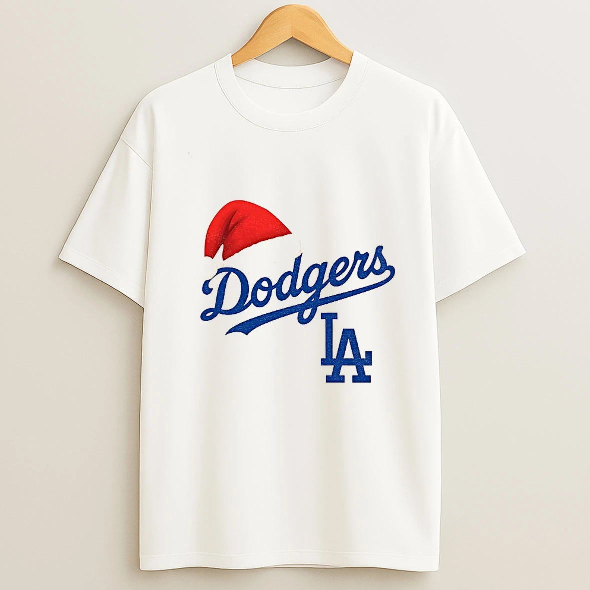 Los Angeles Dodgers Santa Hat Mlb Baseball World Champions Merry Christmas Tshirt Hoodie