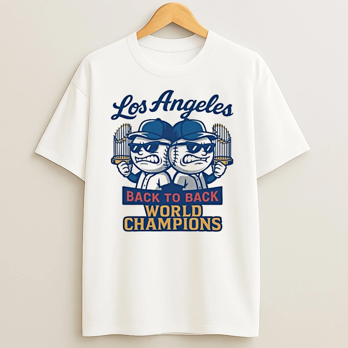 Los Angeles Dodgers Sticker Back To Back World Champions Tshirt Hoodie