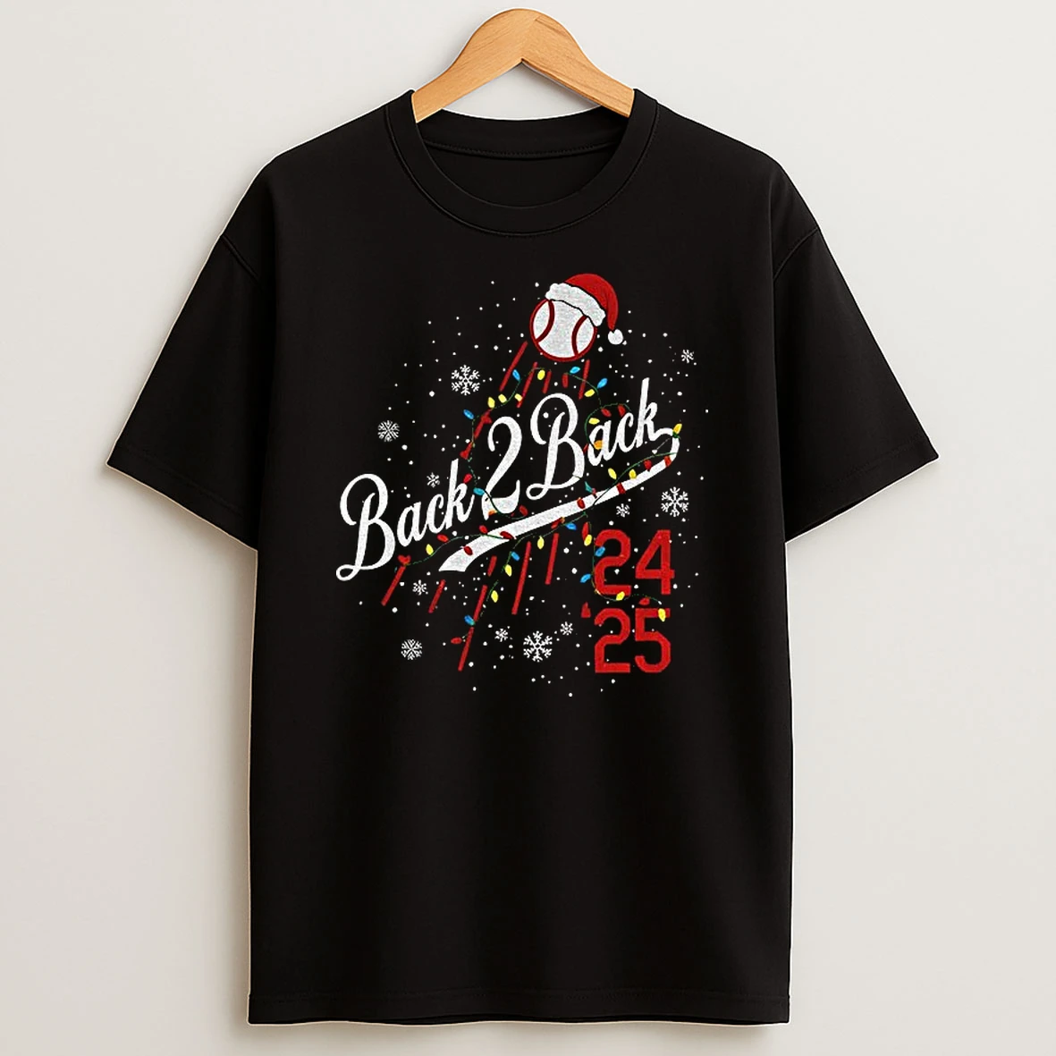 Los Angeles Dodgers World Series 2024 2025 Back To Back Champions Merry Christmas Tshirt Hoodie