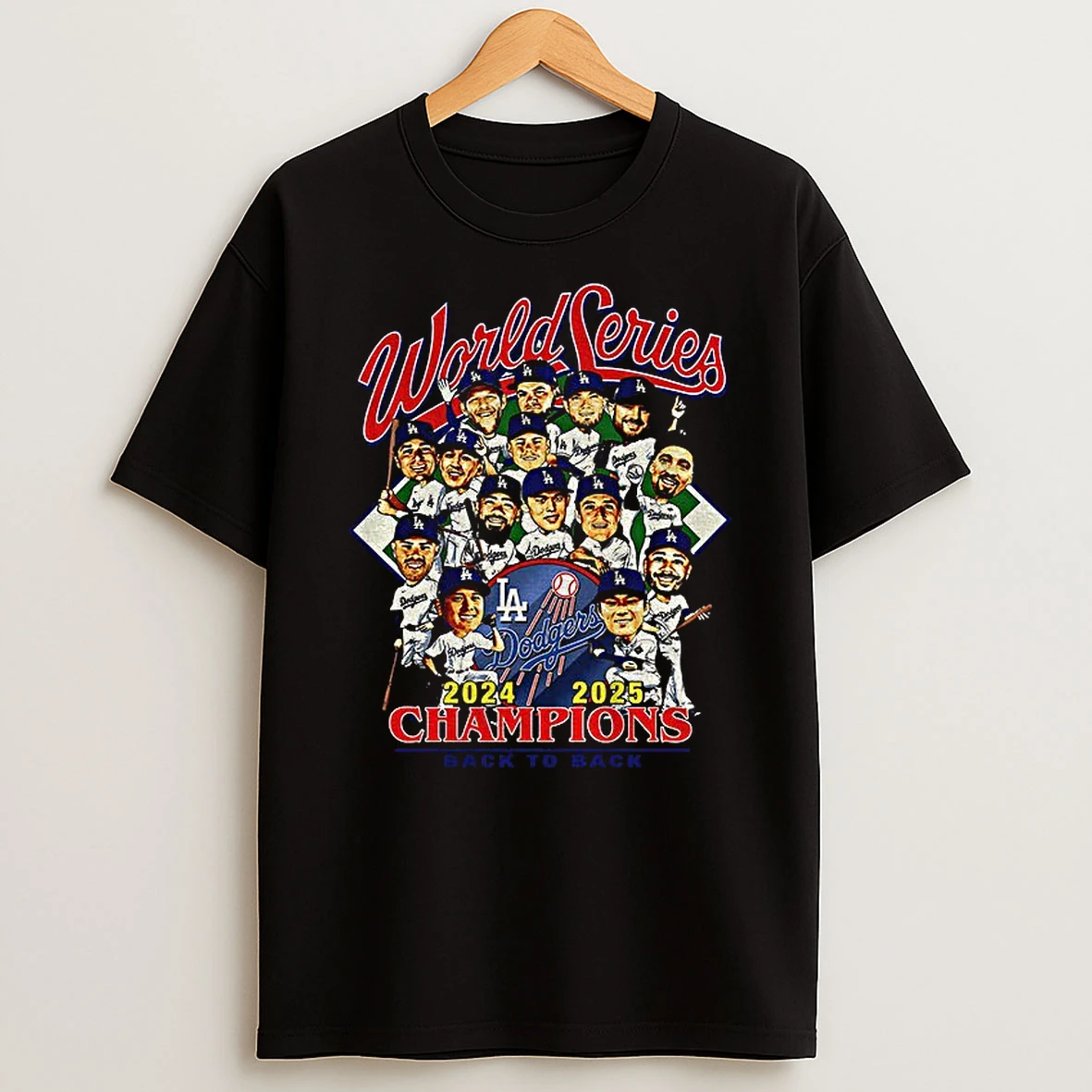 Los Angeles Dodgers World Series 2024 2025 Mlb Champions Back To Back Tshirt Hoodie