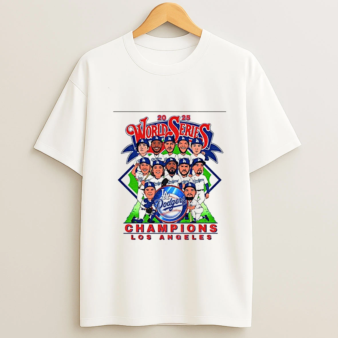 Los Angeles Dodgers World Series Champions 2025 Cartoon Art Tshirt Hoodie