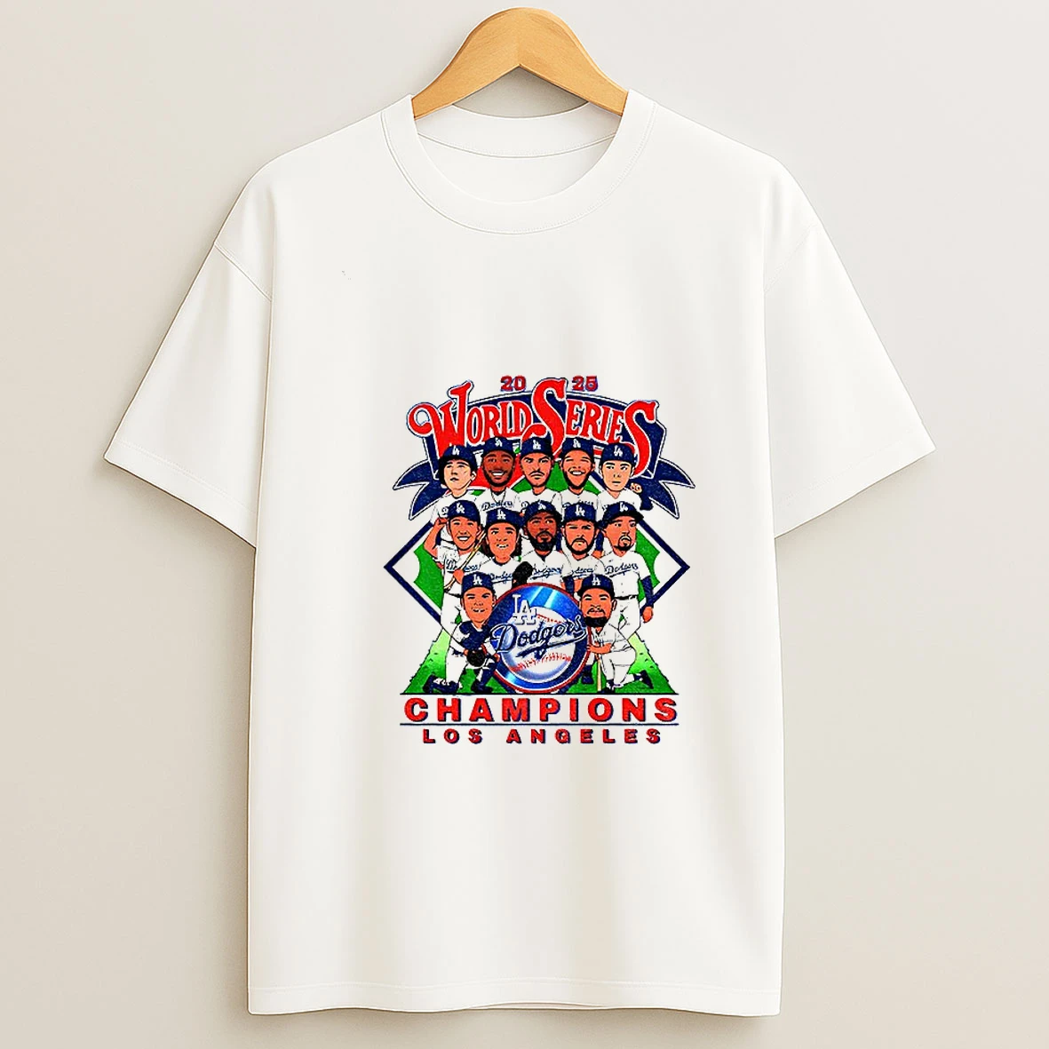 Los Angeles Dodgers Cartoon All Team World Series Champions 2025 Tshirt Hoodie