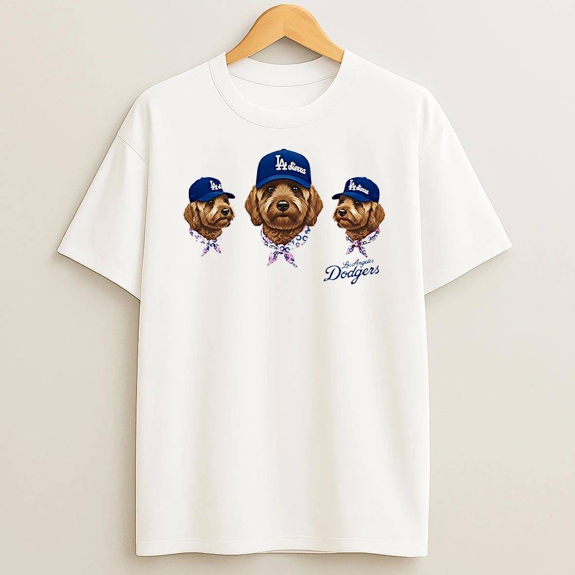 Los Angeles Dodgers Three Dogs Circle Tshirt Hoodie