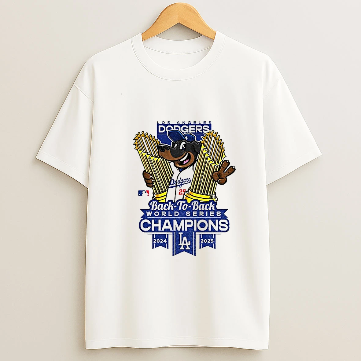 Los Angeles Dodgers World Champions Trophies Back To Back 2024 2025 Tshirt Hoodie