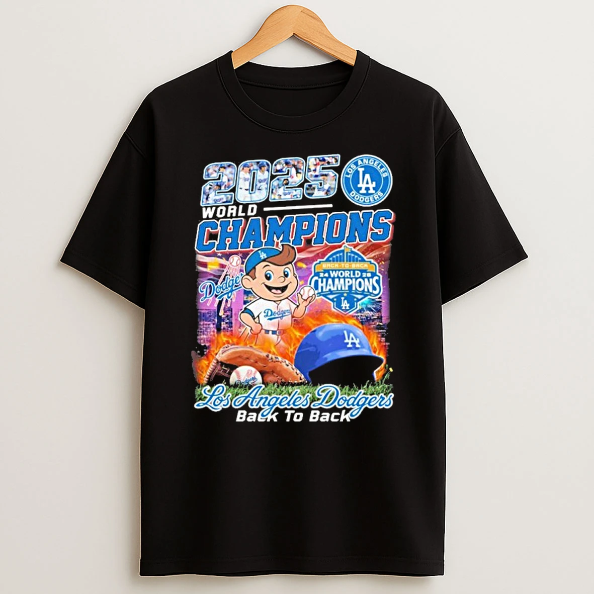Los Angeles Ds World Champs Vintage Back 2 Back Tshirt Hoodie