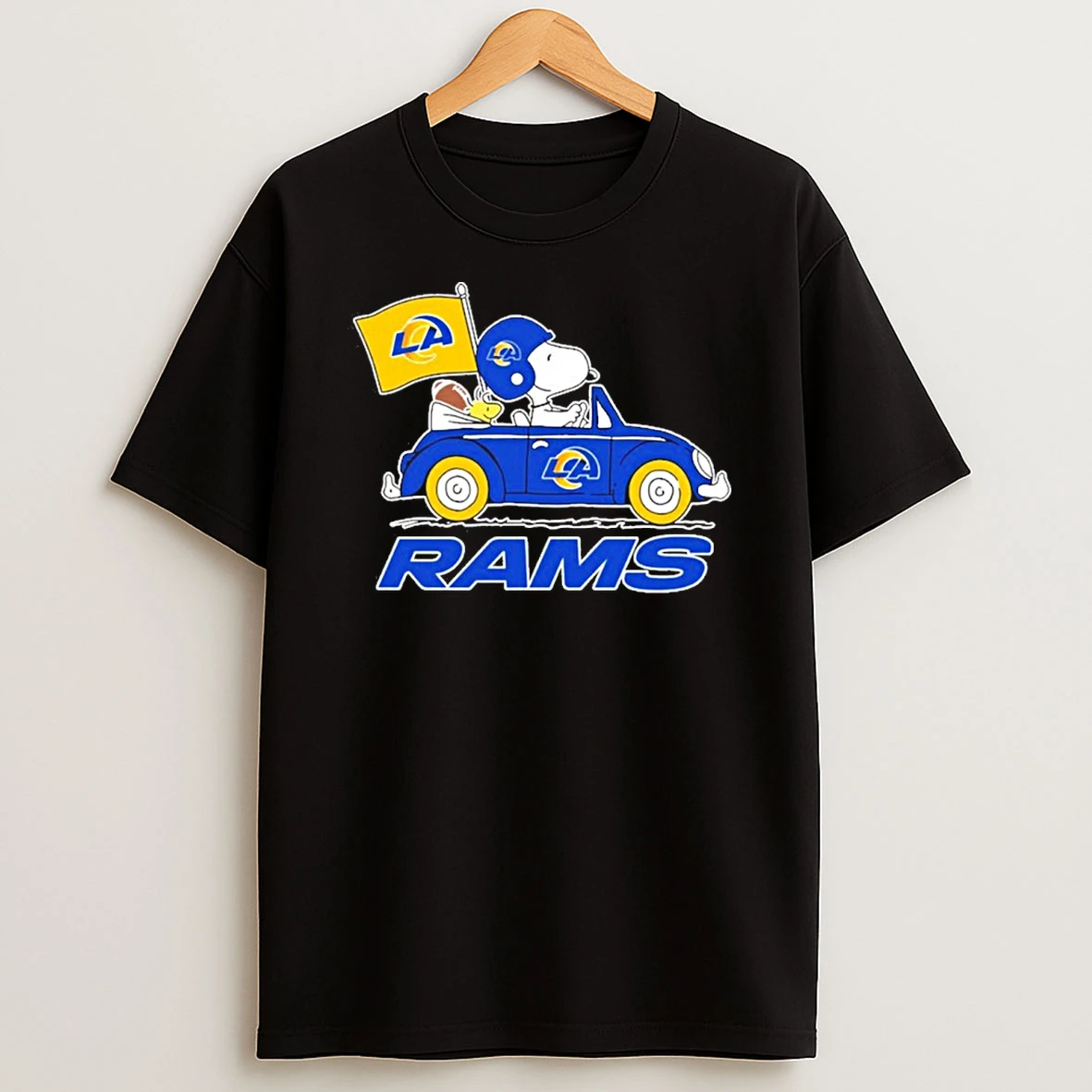 Los Angeles Rams Football X Snoopy Drive Car Tshirt Hoodie