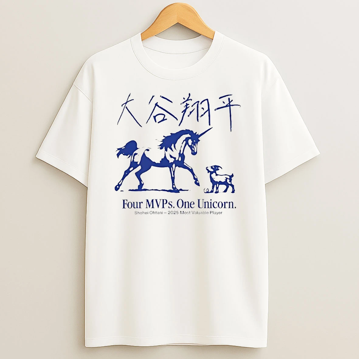 Los Angeles Shohei Ohtani Four Mvps One Unicorn 2025 Circle Tshirt Hoodie
