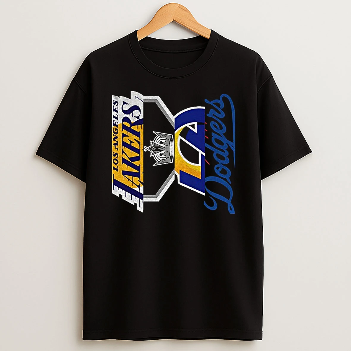 Los Angeles Teams Dodgers Kings Lakers And Rams Logo Tshirt Hoodie