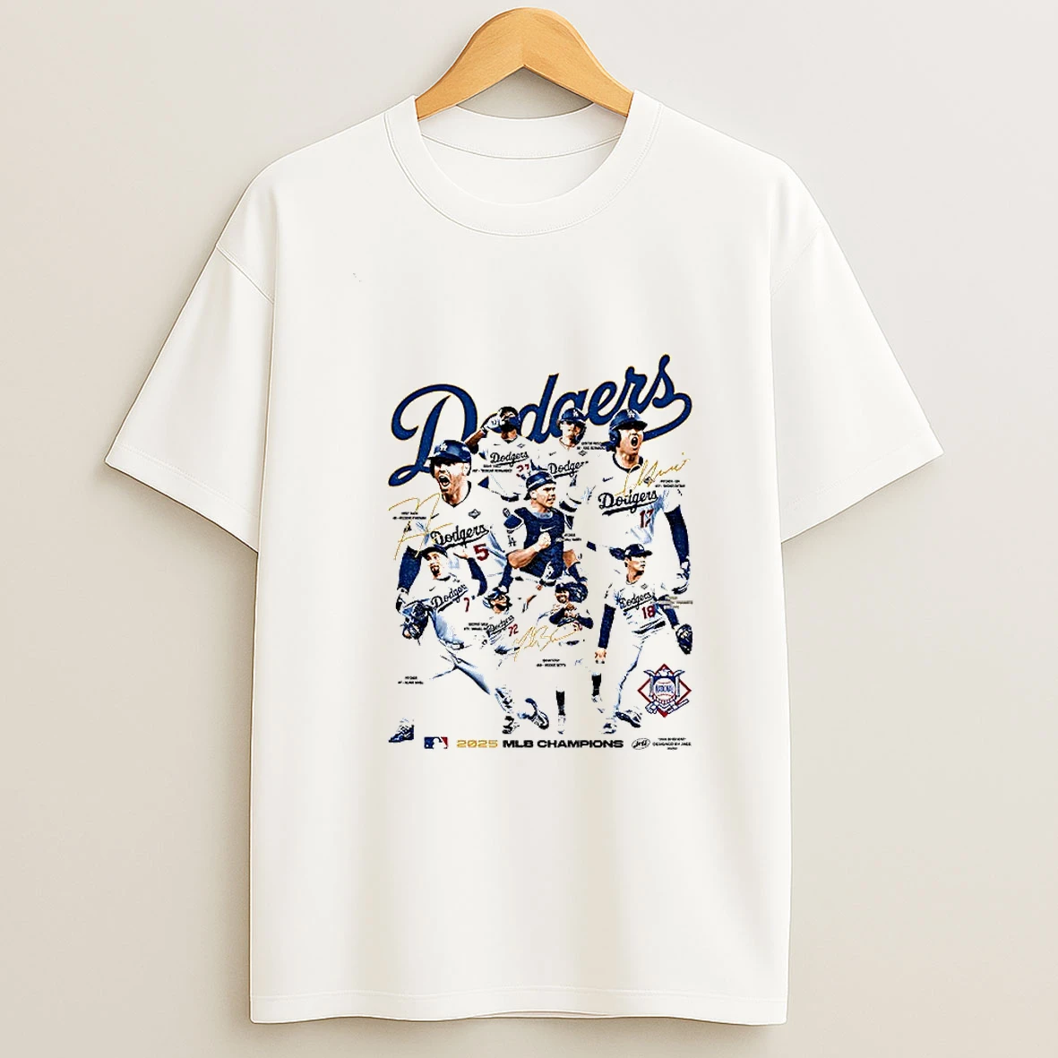 Los Angles Dodgers 2025 Mlb Champions Signature Tshirt Hoodie