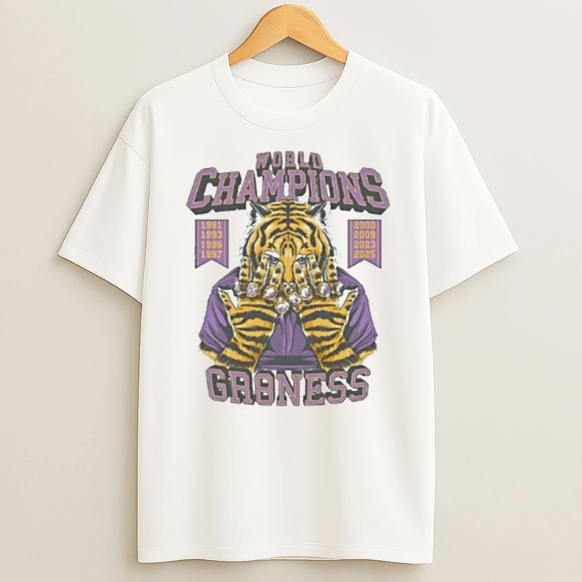 Lsu Tigers World Champions Gr8ness Eight Rings Champions 2025 Tshirt Hoodie