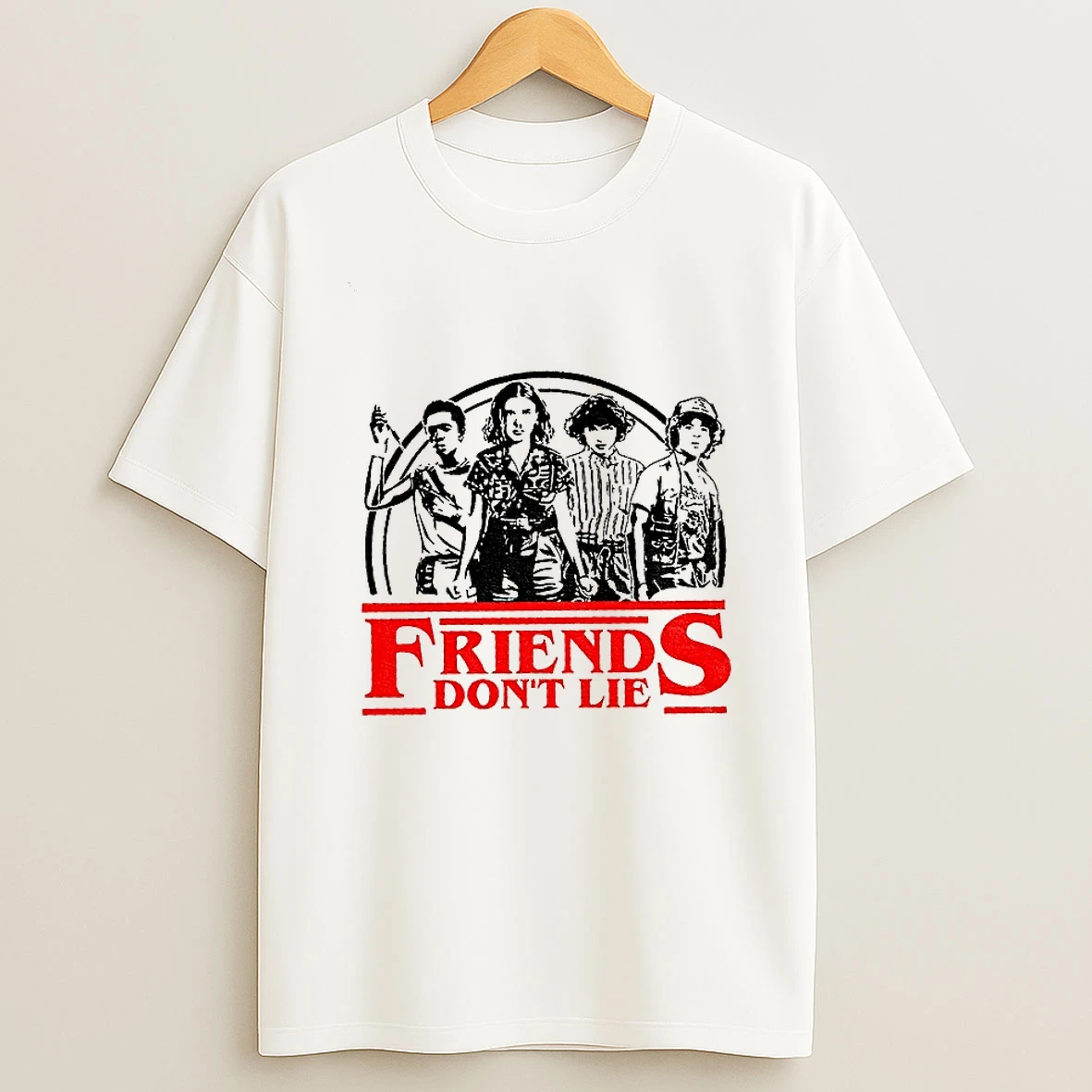 Lucas Sinclair Eleven Mike Wheeler Dustin Henderson Friends Dont Lie Stranger Things Tshirt Hoodie