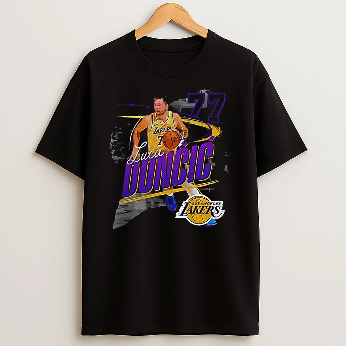 Luka Doncic 77 Los Angeles Lakers Nba Basketball Player Tshirt Hoodie
