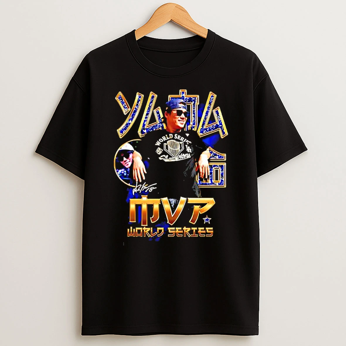 Mvp Yoshinobu Yamamoto Los Angeles Dodgers 2025 World Series Champions Japanese Signature Tshirt Hoodie