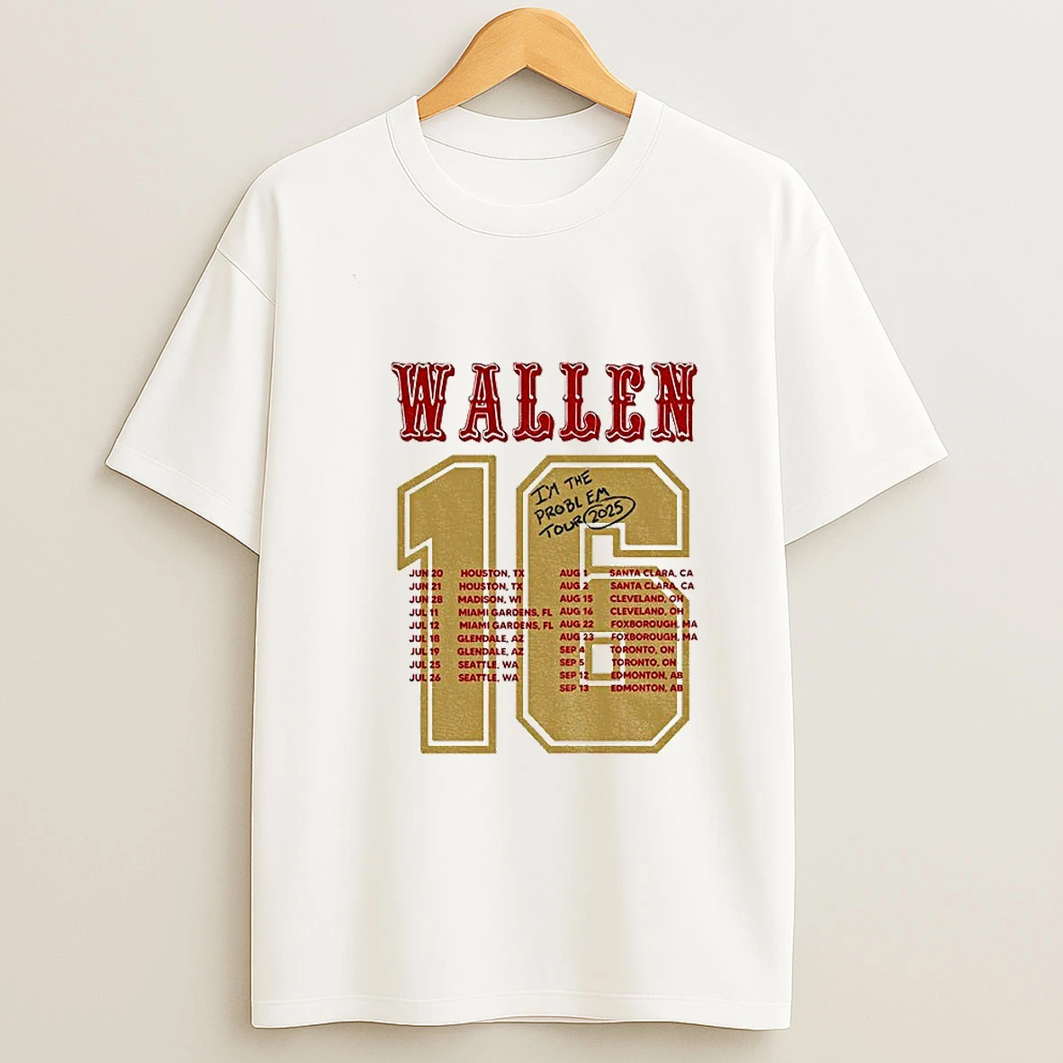 Mw Morgan Wallen 49ers Im The Problem Schedule Tshirt Hoodie