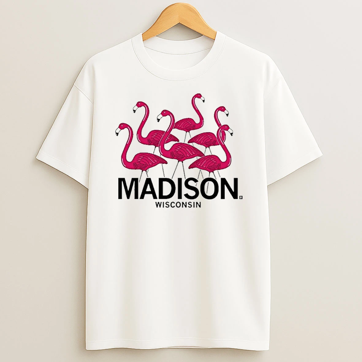 Madison Flamingos Tshirt Hoodie