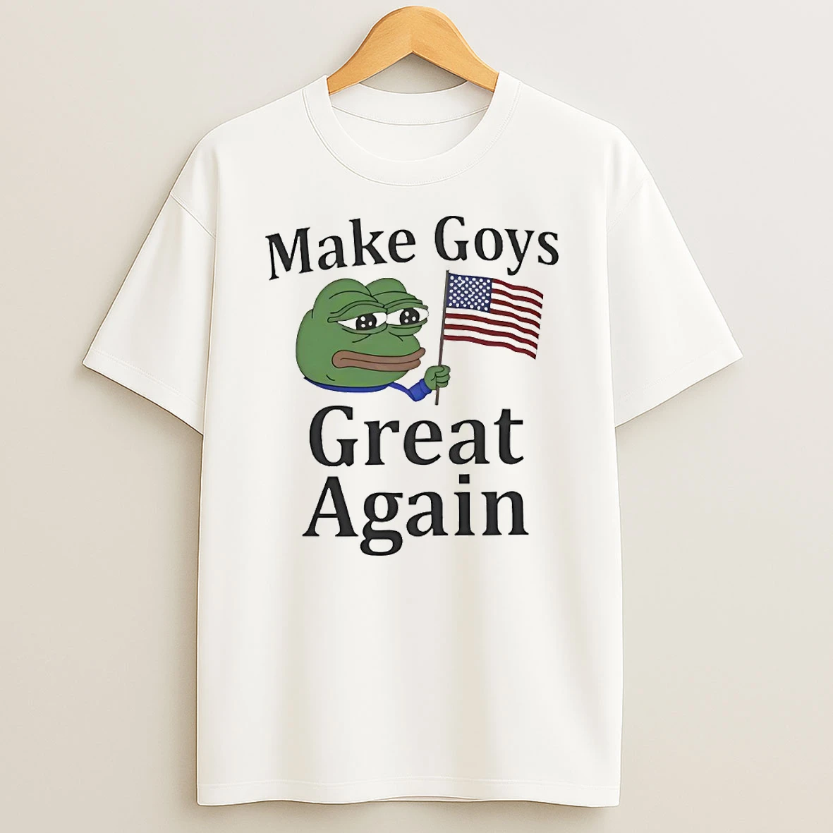 Make Goys Great Again Pepe The Frog Flag Circle Tshirt Hoodie