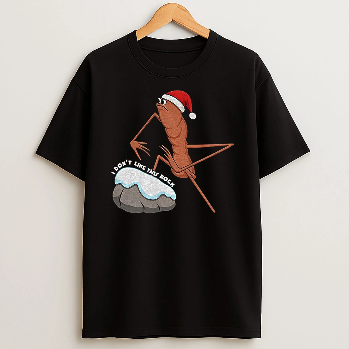 Marcus The Worm Santa Hat Christmas I Dont Like This Rock Tshirt Hoodie