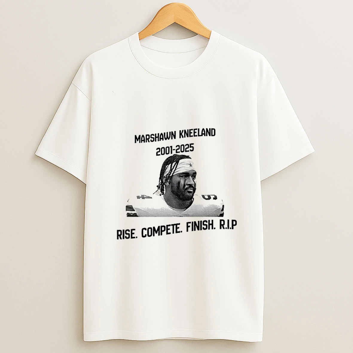 Marshawn Kneeland Football 2001 2025 Rise Compete Finish Rip Tshirt Hoodie