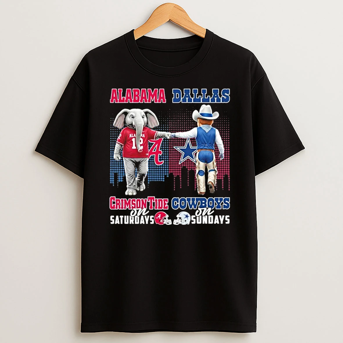 Mascots Alabama Crimson Tide On Saturday And Dallas Cowboys On Sundays Tshirt Hoodie