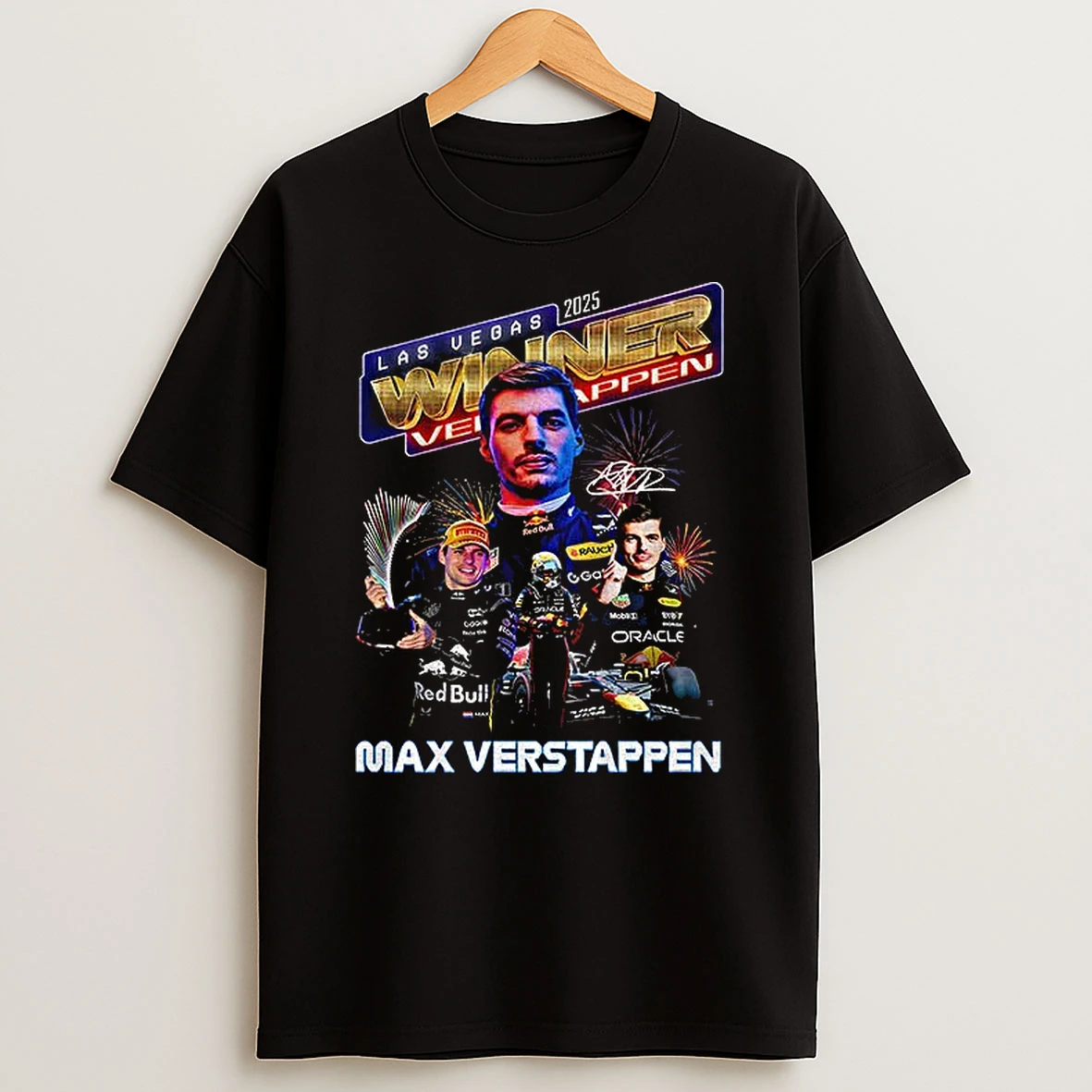 Max Verstappen Las Vegas Grand Prix 2025 Red Bull Racing Signature Graphic Tshirt Hoodie