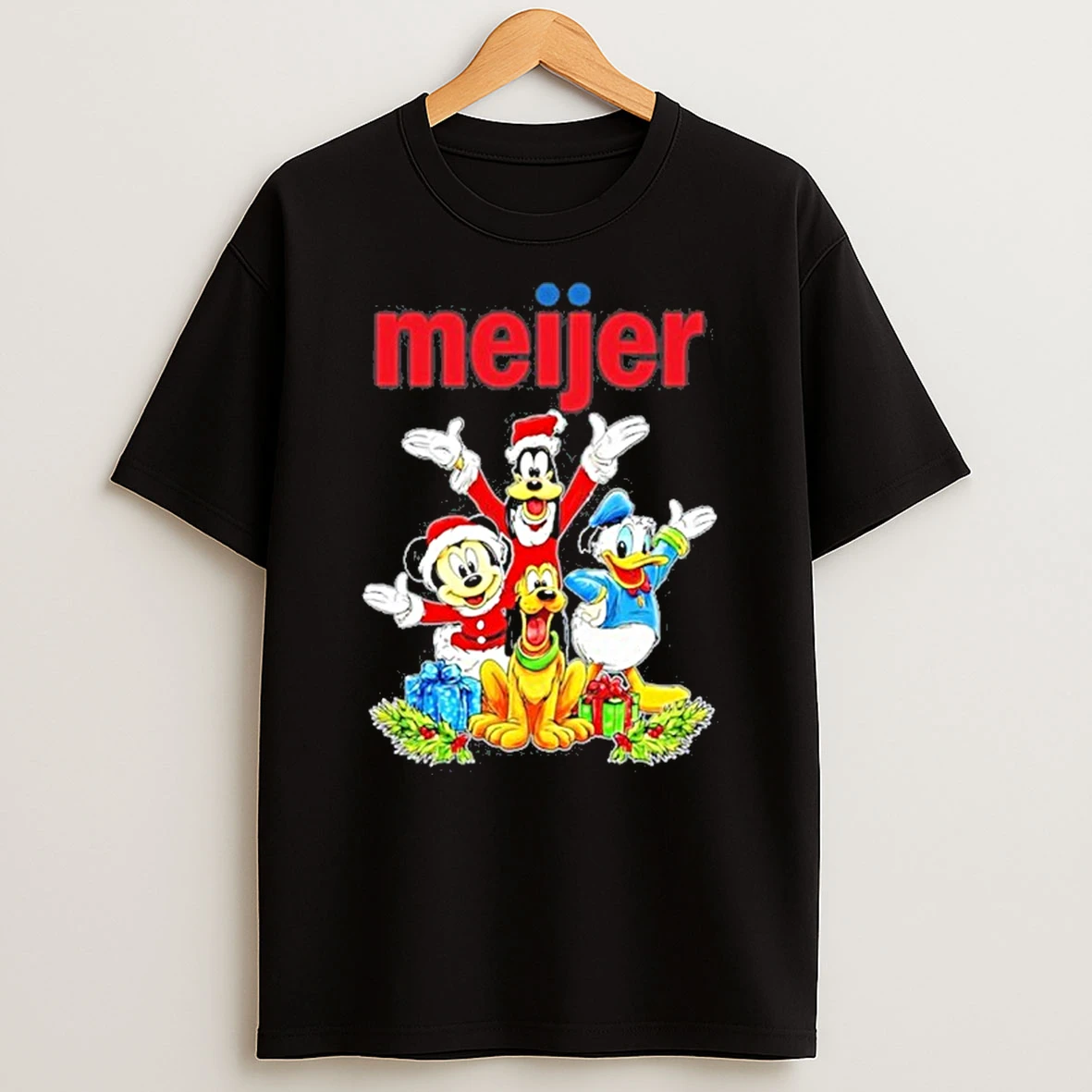 Meijer Logo Mickey Team Merry Christmas Tshirt Hoodie